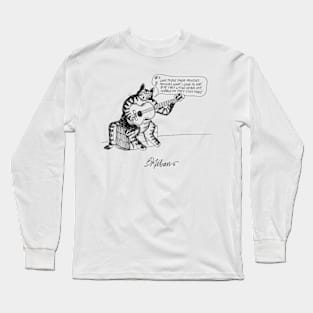 B Kliban Cat Guitar Long Sleeve T-Shirt